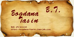 Bogdana Tašin vizit kartica